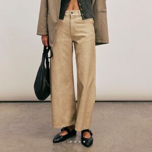 WE THE FREE MISHA VEGAN LEATHER PANTS TEA COMBO